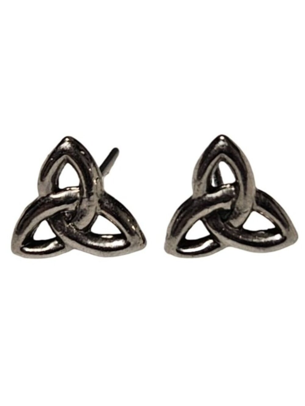 Celtic Trinity Knot Stud Earrings Silver Tone Triangle Fashion Jewelry Women